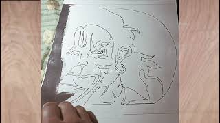 How to draw lord hanuman ji