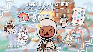 Where to find asthetic items in (Toca Boca life World 🌎 💕*With my voice🔊*