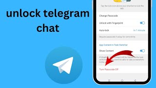 How we can unlock telegram chat||unlock telegram chat