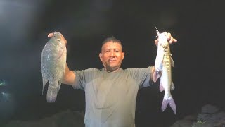 PESCA con ARPON Tilapia Mojarra Bagre El Salvador