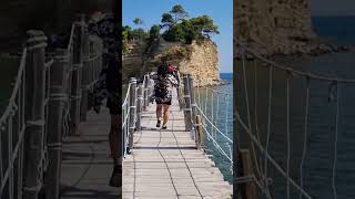 Hanging bridge#Cameo island #zakynthos #summerholiday #shorts