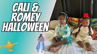 CALI & ROMEY DRESS UP FOR HALLOWEEN| PRINCESS JASMINE + ALLADIN|