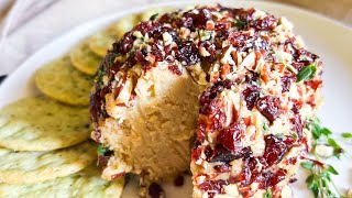 Vegan Cheese Ball - The Perfect Dairy-Free Holiday Appetizer