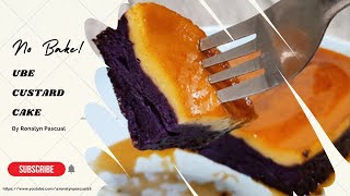 No Bake / No Oven Ube Custard Cake