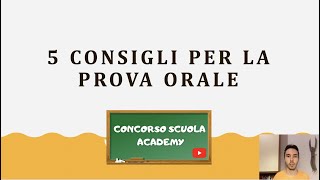 5 consigli per la Prova Orale del CONCORSO DOCENTI