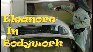 Eleanore's Roof Gets Leveled -  ROTTEN OLD CHOP TOP 1956 VW BEETLE - 134