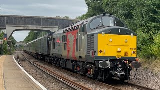 37884 with EX XC HST MK3s + Loaded corby steel At South Wigston 21/08/2024