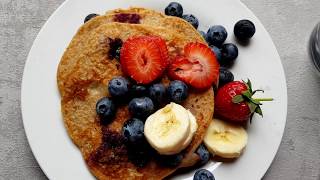 Egg-less Blueberry Banana Quark Pancakes | Weight loss Recipes