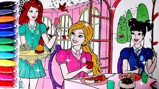 Barbie Princess Charm School Coloring Book Pages Fun Art Speed Coloring Video