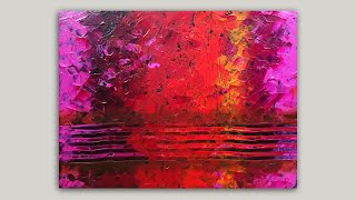 Abstract Palette Knife Painting Tutorial Acrylic Painting on Canvas