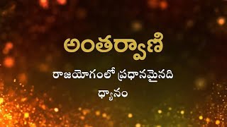 అంతర్వాణి | రాజయోగంలో ప్రధానమైనది ధ్యానం | Heartfulness Telugu | 30-10-2024