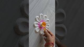 easy simple rangoli designs | rangoli #rangoli #video #shorts