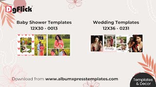 Ready Album Templates | Wedding Templates 12X36 | Baby Shower Templates 12X30