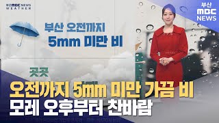 오전까지 5mm 미만 가끔 비...모레 오후부터 찬바람 (2024-11-15,금/뉴스투데이/부산MBC)