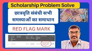 छात्रवृति फॉर्म में समस्याओं का समाधान l scholarship Problem solve l Red fleg mark #redflags