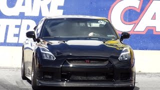 Nissan GT-R R35 & Mustang - Test & tune - 10.81 @ 132.19 /w bad 60ft 93oct