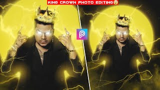 PicsArt KING CROWN CONCEPT 👑 Photo Editing Tutorial in Picsart Step by Step in Hindi - Taukeer Editz