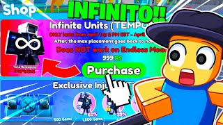 ¡COMPRÉ LAS UNIDADES INFINITAS Y ESTO PASO...!🔥😲 | Toilet tower defense Roblox