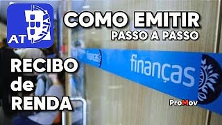 Como emitir recibo de renda | Portal das Finanças