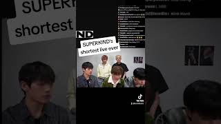 SUPERKIND's shortest live ever!#SUPERKIND  #BEAMMEUP #MUGSHOT #SPEED #Profiles_of_the_Future