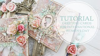 Greeting cards for International Women's Day. Tutorial | Scrapbooking