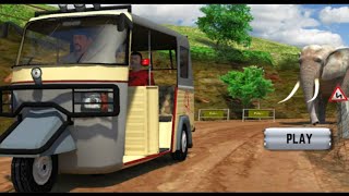 Tuk Tuk Auto Rickshaw New Game Play | Elephant Attacks | Funny Simulator Video#tuktuk#funny#newgame