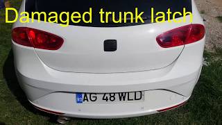 How to remove trunk latch / lock mechanism Seat Leon VW Golf