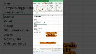 Tips Excel : Membuat tanda ":" dengan rapi dan cepat #excel #tipsandtricks #hack #caracepat