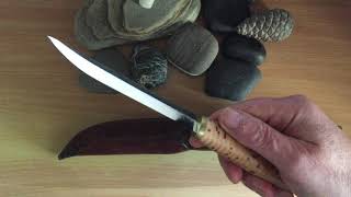 Handmade PUUKKO Knife, blade by Iisakki Järvenpää, Old stock