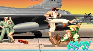 ryu vs guile 3 round match   street fighter 2