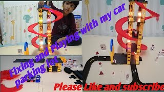 Fixing and Playing with car parking lot #mytoyhome#playing#cars#