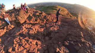 EDINBURGH TRAIL RUNNING - Sunset from the summit of Arthur's Seat - 30.10.21