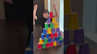 Building with cups!! Part21 #shorts #レオ