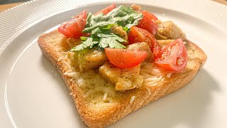 Chicken Tomato And Cheese Toast