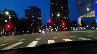 Driving through downtown Minneapolis during the Night [Made Video Panoramic Intentionally]