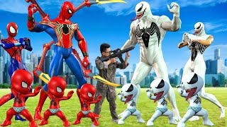 FAMILY IRON SPIDER-MAN VS FAMILY BLUE BEETLE V2, Rescue SUPER-GIRL | LIVE ACTION STORY