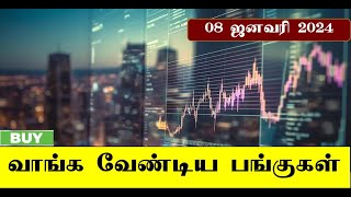 வாங்க வேண்டிய பங்குகள் | 8.1.2024 | Money Pechu | Retail Options | Stock Selection Tamil