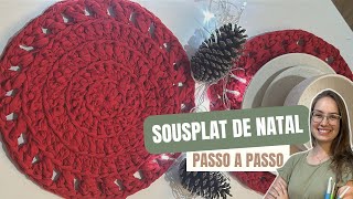 Sousplat para a Ceia de Natal -  Crochê - Passo a passo - DIY