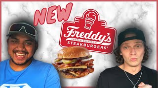 Reviewing Freddy's NEW Double Bacon BBQ Steakburger!!