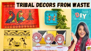 Tribal Home Decor from Waste | Best Out of Waste | Cardboard Craft | Tribal Art | Rental Friendly