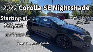 2022 Corolla SE Nightshade Walk Around