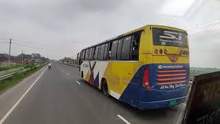 Highway Road Bus Race | Bus Travel Dhaka - Tangail Highway Road