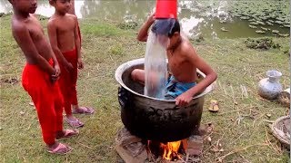 Children Taking Bath On Boiling Water!!! / Traditional winter Celebration / Around My World