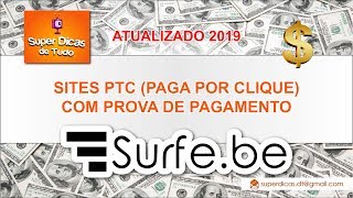 Surf.be - Site PTC pagando - Como se cadastrar + Prova de pagamento - 2019.