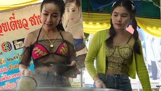 Pretty & Hardworking Lady Sells Delicious Noodle - Thai Street Food