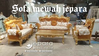 New Best Model Sofa Tamu Mewah Klasik Jepara, Harga Sofa Mewah 2023 Hp.wa 082330302593