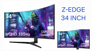 Z-EDGE 34 INCH CURVED GAMING MONITOR ( UG34 ) UNBOXING AND REVIEW.