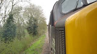 37423 clears the speed restriction at the mid norfolk gala