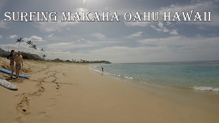 Surfing Makaha, Oahu, Hawaii