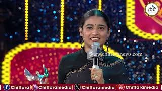 Chaitra J Achar Fun Moments with Niranjan Deshpande | Rising Star | Chittara Star Awards 2024